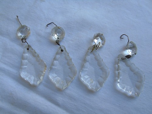 French vintage 4 crystals vintage to any projects decoretion - Picture 4 of 4