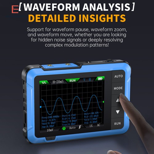 FNIRSI DSO510 512 Handheld Digital Oscilloscope Signal Generator 48MS/s 10MHz - Bild 34 von 62