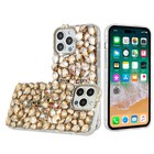 Do iPhone 15 Pro Max Case Full Bling Cross 3D Jewel Cover + 2 folie ochronne na ekran