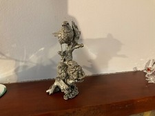 Country artist silver filled birds 6.5 inch to highest point