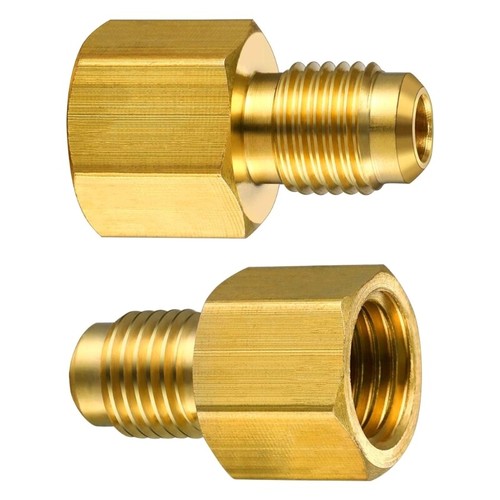 1/4 Female Flare 1/2 Acme Male Auto Car Air Conditioner Adapter Safety Valve - Picture 7 of 8