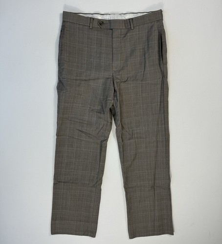 Brooks Brothers Madison Wool Dress Pant 32x31 (32x30) Career Casual Office Plaid