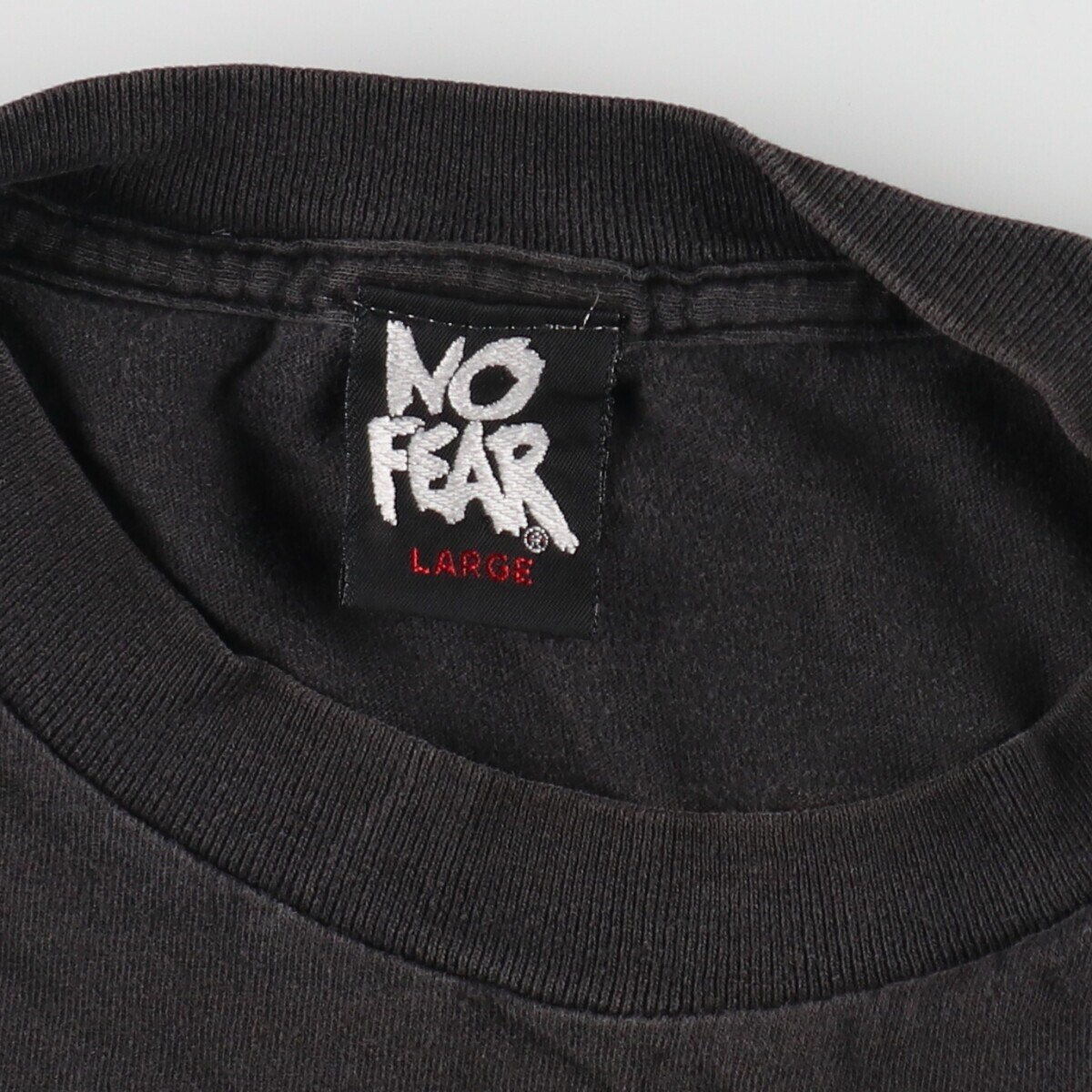 90'S NO FEAR logo T-shirt made in USA, men's size L, vintage