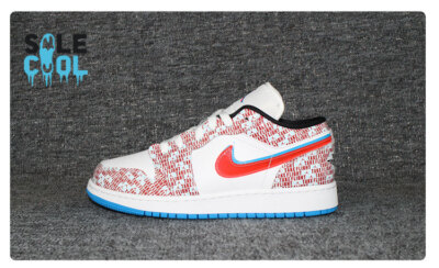 Nike Air Jordan 1 AJ1 Low SE GS Take Flight White Blue Red Shoes