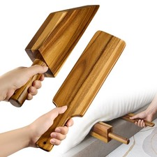 Acacia Wood Mattress Lifter Tool for Changing Sheets and Bed Making, Easy Lev...