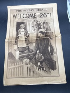 1919 WWI Boston Sunday Herald WELCOME 26TH! Infantry Division home newspaper