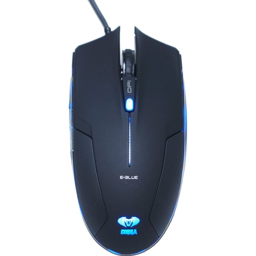 EBlue Cobra Junior 1600dpi Black Gaming Mouse Blue LED Logo - Picture 2 of 9