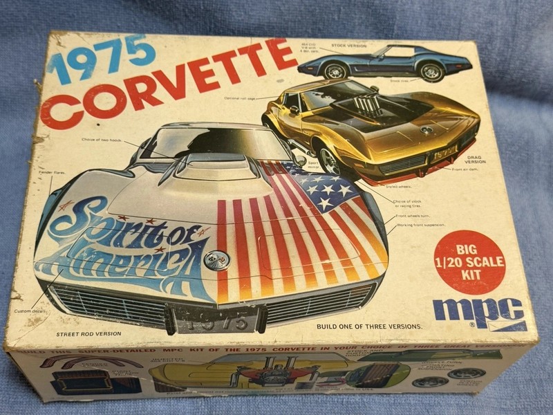 MPC 1:24 Scale 1975 Corvette Spirit of America Plastic Model Kit, Box Only