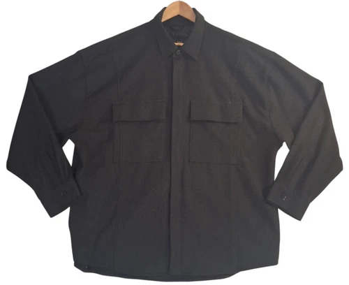 Abercrombie & Fitch x HFR Shirt Jacket Mens 3XL Black Nicole Benefield Ltd. Ed. - product listing photo