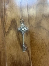 Unisex Chrome Hearts Cross Key Pendant 925 Silver Charm