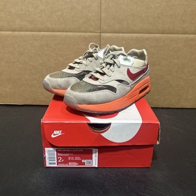 Nike Air Max 1 CLOT KISS OF DEATH 2021 PS DH2493-100 SIZE 2Y PREOWNED NO INSOLES