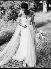 Abito da sposa Jenny Packham Thistle Belle tulle impero UK 10 US 4 RRP £ 2500