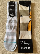 NWT Stance Socks Disney Pluto Fourth Boys Stars Youth Large US 2-5.5 - 2 pairs