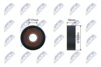 NTY Spannrolle, Keilrippenriemen RNK-FR-024 FüR Ford Jaguar