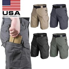 Mens Summer Tactical Shorts Cargo Outdoor Waterproof Hiking Fishing Track Shorts