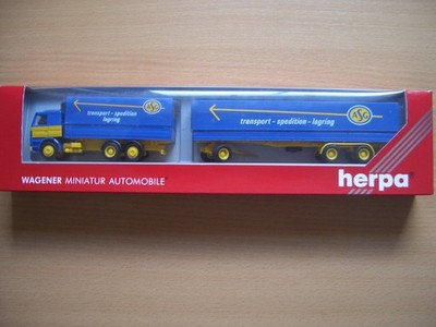 Herpa 140652 Scania 142 M ''ASG'', Planen-Hängerzug ''Gigaliner'', OVP