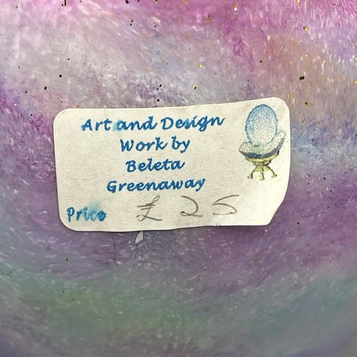 Beleta Greenaway Inspired Glass Vase X2 Painted Spiritual Ethereal Butterflies - Picture 3 of 24