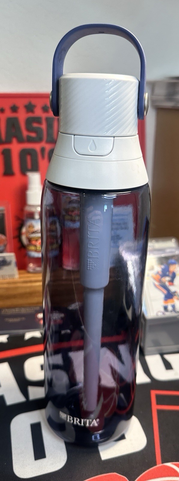 Brita 26Oz Premium Plastic Filtered Water Bottle, Sea Glass, Leak Proof BPA Free