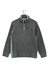 Fat Face Men's Jumper S Grey Cotton with Polyester, Polyamide, Elastane Pullover