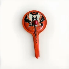 Vintage T COHN TIN LITHO HALLOWEEN Art Deco WITCH Noisemaker C. 1930s