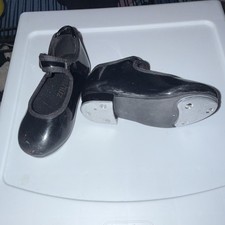 Black Tap Dance Shoes Size 7M toddlers with Metal Toe and Heel Plates