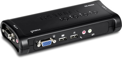 Trendnet, TK-409K, 4-Port-Usb-Kvm-Switch Mit Audio, Steuerung Von Bis Zu 4 Compu