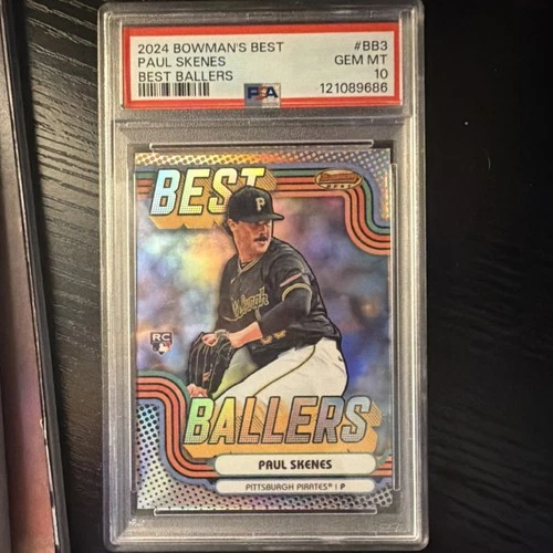 Topps 2024 Bowman's Best Paul Skenes Best Ballers BB-3 RC PSA 10