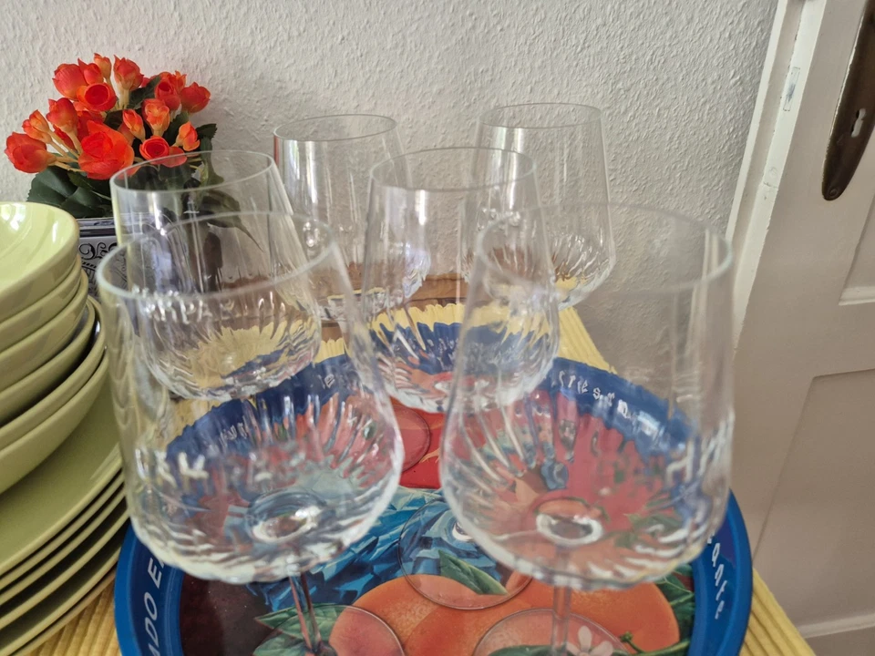 6 x Campari Bitter Spritz Glas 49cl Reliefdruck Gläser Struktur Cocktail 1343 - Bild 1 von 2