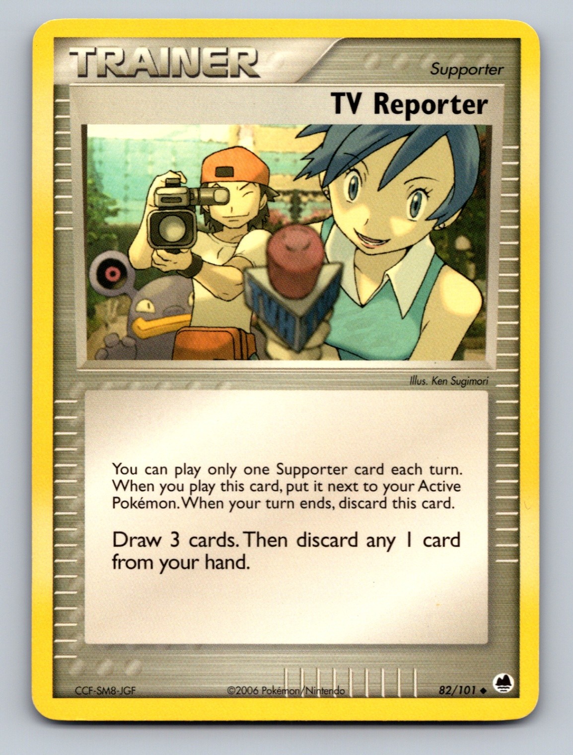 TV Reporter - 82/101 Uncommon Dragon Frontiers - LP - NM Pokemon TCG