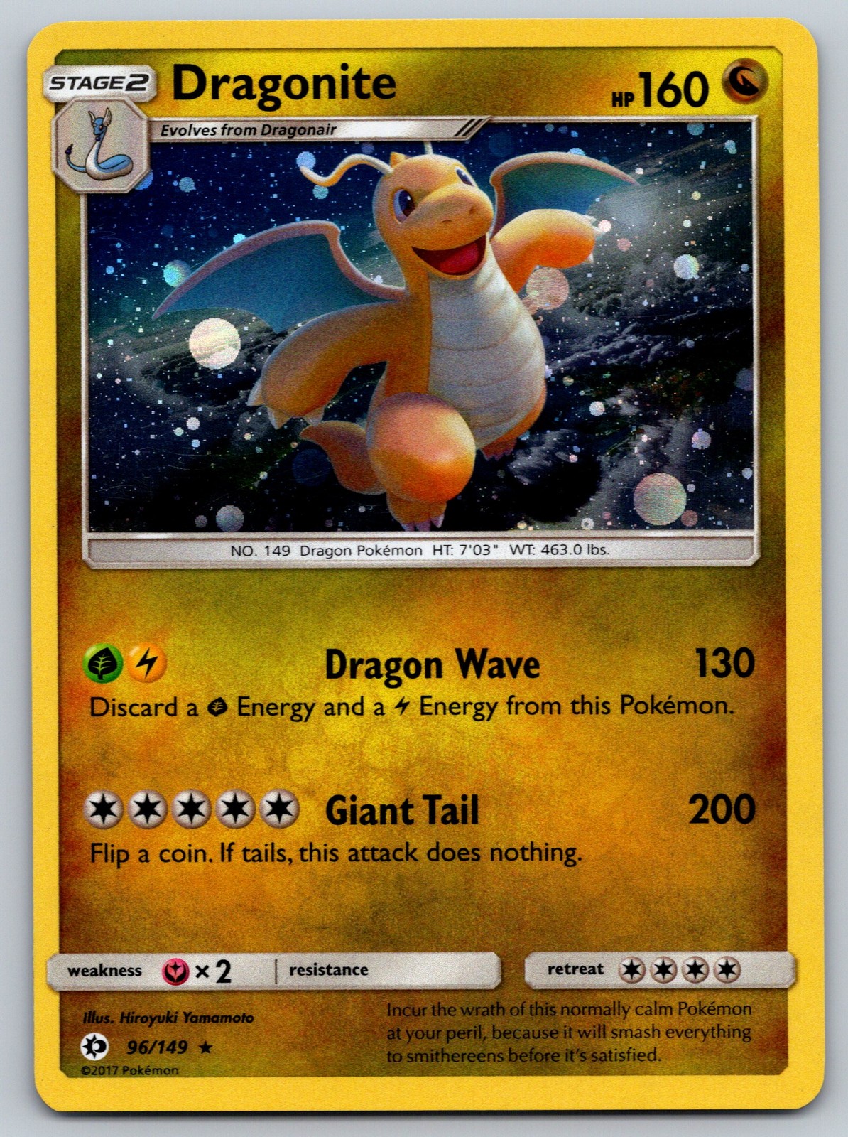 Dragonite SM Base Set #96/149 (Holo)
