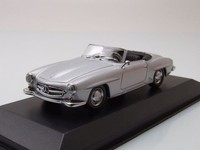 Mercedes 190 Sl Cabrio W121 1955 Silber Modellauto 1:43 Maxichamps