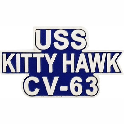 U.S. Navy USS Kitty Hawk CV-63 Pin 1''