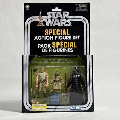 Star Wars Special Action Figure Set Cave of Evil Luke Yoda Darth 3 Kenner New