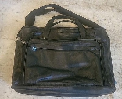 Pelle Studio Black Briefcase Multi Pocket Laptop Black Messenger Wilsons Leather