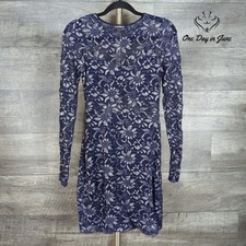 Express Long Sleeve Sheer Mini Dress Size S/P