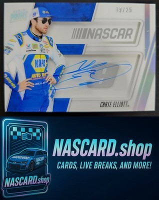 2019 Panini Prime Chase Elliott NASCAR Shadowbox Signatures Car Number #/25