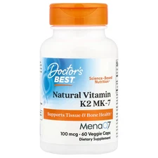 Natural Vitamin K2 MK-7, 100 mcg, 60 Veggie Caps