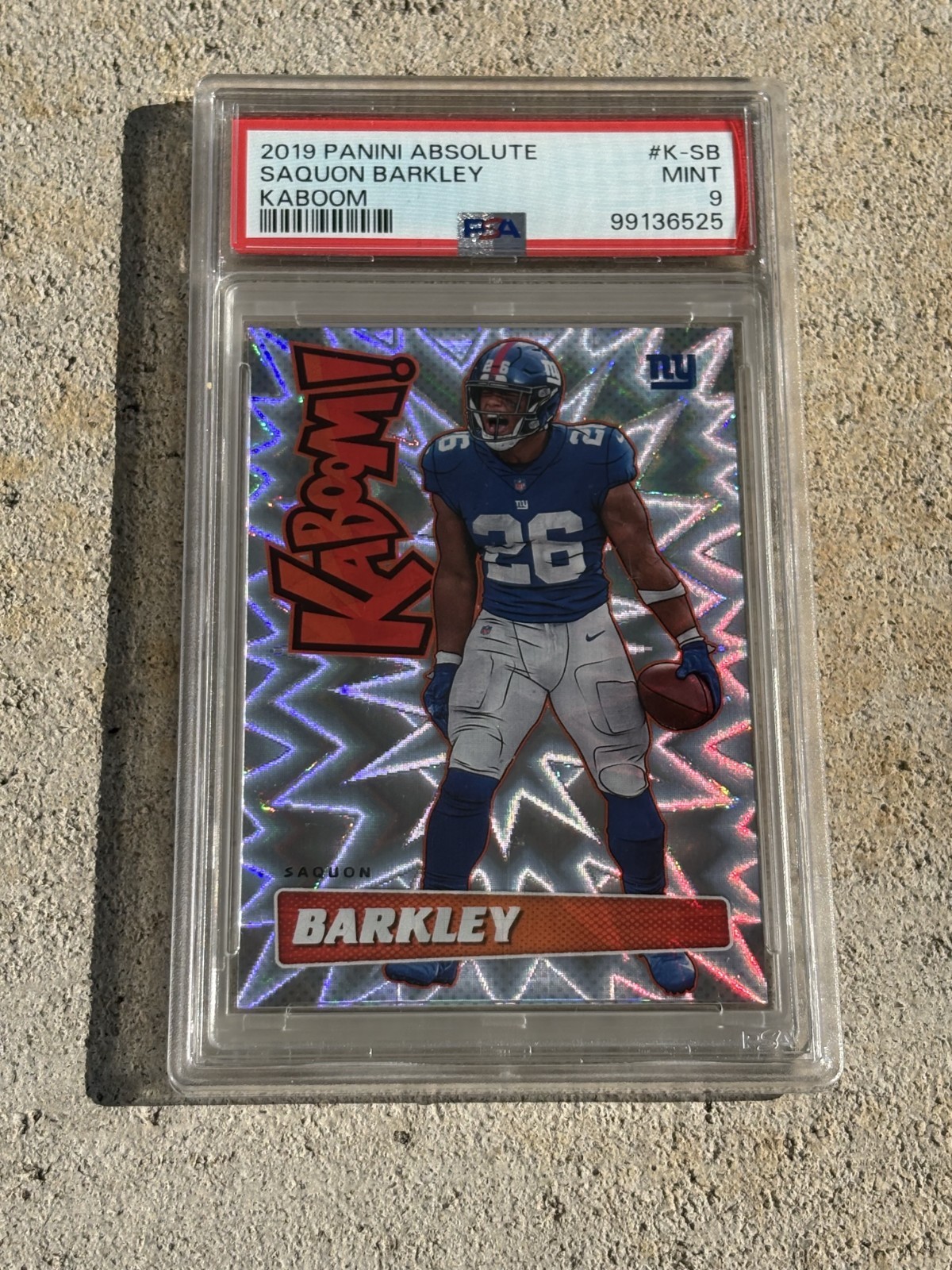 2019 Panini Absolute Saquon Barkley Kaboom Psa 9 Very low Pop Mint