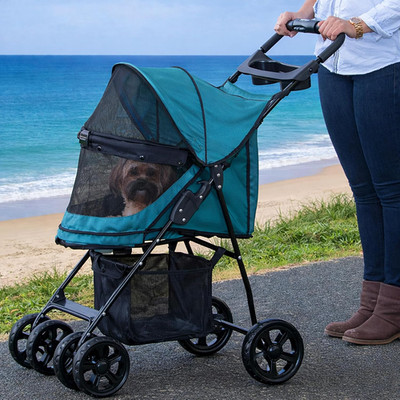 Pet Gear Happy Trails Lite Pet Stroller for Cats/Dogs, Zipper Entry, Easy Fold w
