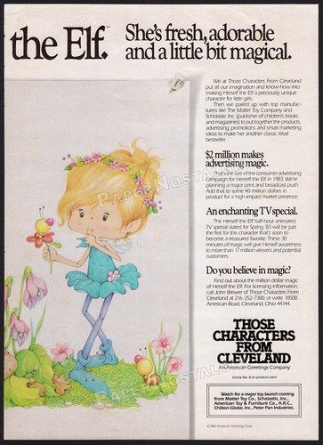 STRAWBERRY SHORTCAKE / HERSELF THE ELF - Original 1983 Trade AD / poster _ TCFC - Picture 5 of 5