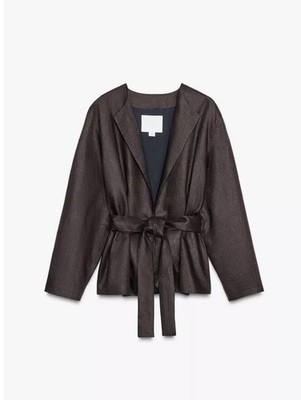 ZARA BELTED LINEN KIMONO ZW COLLECTION BROWN | 8426/329/700 | eBay