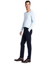 Calvin Klein Mens Skinny fit Dress Pants 38 / 30 Navy Blue Solid