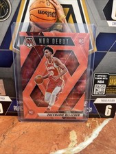 Zaccharie Risacher 2024-25 Panini Mosaic RC NBA Debut Red Fluorescent Mosaic /75