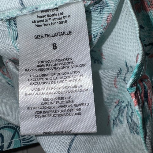 Tommy Bahama Tropical Fishing Button Up Collared Short Sleeve Shirt Boys Size 8 - Picture 4 of 4