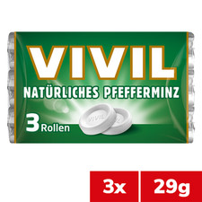 VIVIL Natürliches Pfefferminz Pastillen | 3er Pack