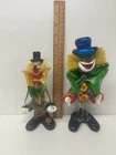 Pair Of Vintage Murano Handblown Art Glass Clown figurines By Fratelli Pitau