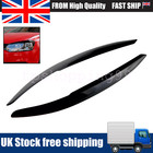 Eyebrows Headlight Eyelid Cover Trim Gloss Black For VW Polo MK5 6R 6C 2009-2018