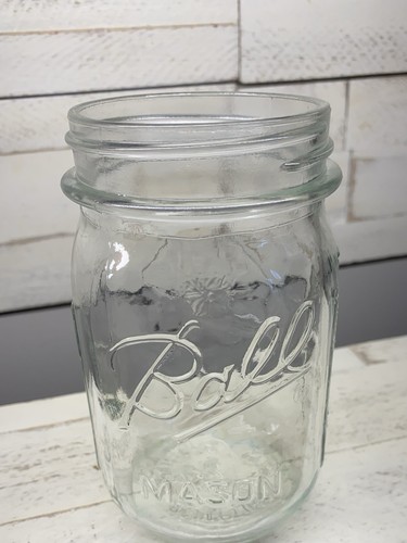 Ball Lady’s Slipper Orchid Sculptured Glass Pint Canning Mason Jar 61A B9 - Picture 5 of 6