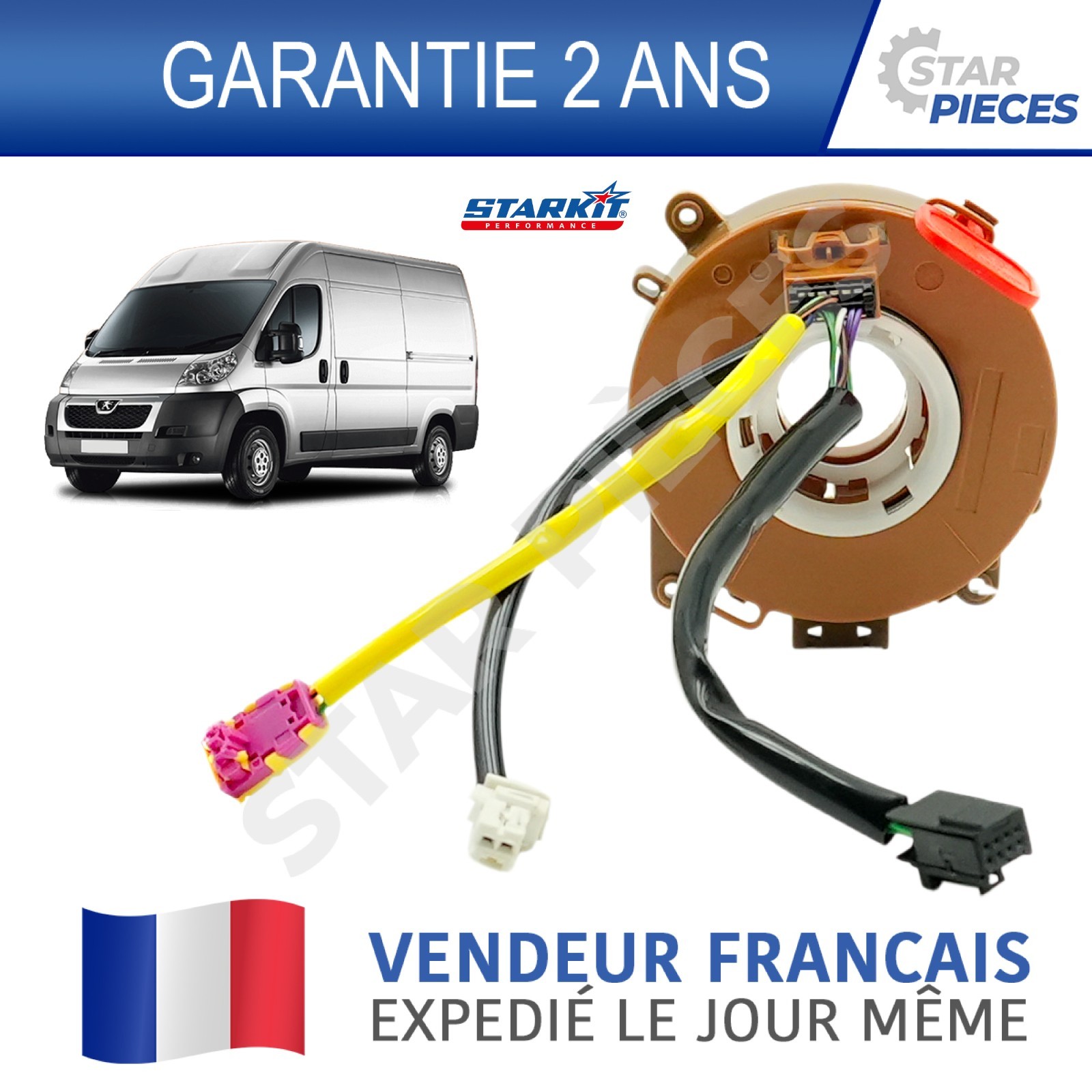 Avis voyant airbag allumé : contacteur tournant pour Boxer 3