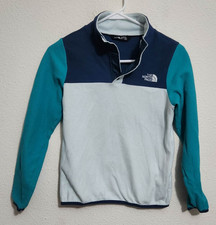 The North Face Girls Medium 10-12 Long-Sleeve 1/4 Button Up Sweatshirt